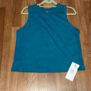 Fabletics -Demi Lavato Cassandra top. Blue/Green L